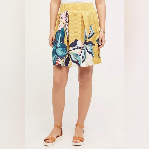 MAEVE by ANTHROPOLOGIE NWOT Tropicale Skirt in Yellow - Picture 1 of 9